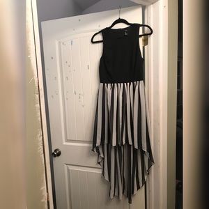 Black and White Striped Dress